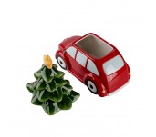 ceramic xmas bus cookie jar