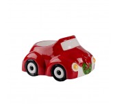 ceramic xmas bus shape pot