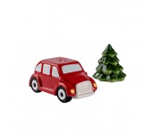 ceramic xmas bus shape salt or pepper shaker