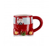 ceramic xmas bus shape mug