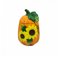 Ceramic harvest pumpkin jar