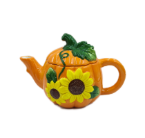 Ceramic harvest pumpkin teapot