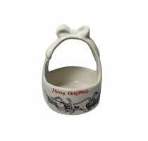 ceramic xmas basket