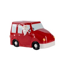 ceramic xmas bus shape money bank