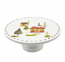 Ceramic house decal cake rack