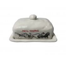 ceramic xmas butter box