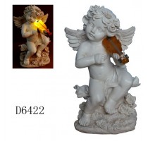 polyresin garden angel solar light decoration