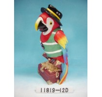 POLYRESIN PARROT TABLE DECORATION