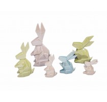 ceramic rabbit home decoration pearl finished
