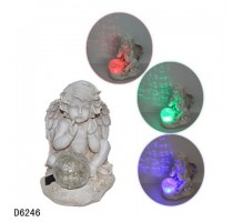 polyresin garden angel solar light decoration