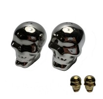 electroplate,halloween skull salt or pepper shaker