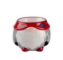 ceramic santa candle holder