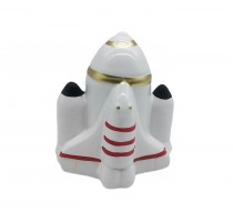 ceramic piggy bank rocket design