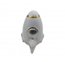 ceramic piggy bank rocket design