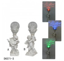 polyresin garden angel solar light decoration
