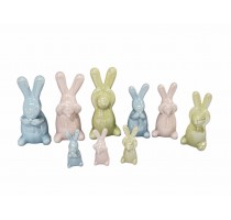 ceramic rabbit home decoration pearl finished