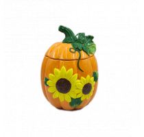 Ceramic harvest pumpkin jar