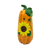 Ceramic harvest pumpkin LED light room