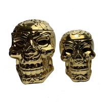 electroplate,halloween skull piggy bank