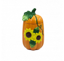 Ceramic harvest pumpkin jar