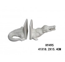 CERAMIC CROCODILE BOOK STOPER