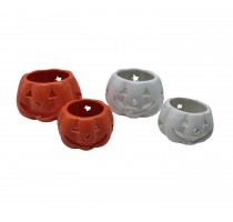 ceramic  pumpkin candle holder
