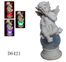 polyresin garden angel solar light decoration