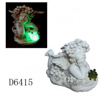 polyresin garden angel solar light decoration