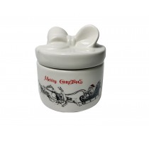 ceramic santa gif box cookie jar