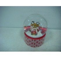 POLYRESIN XMAS DEER  WATERGLOBAL 