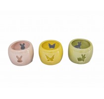 ceramic easter candle holder pearl finished