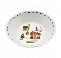 Ceramic house decal bowl