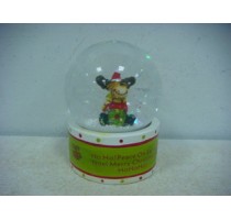 POLYRESIN XMAS DEER WATERGLOBAL 