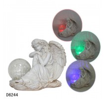 polyresin garden angel solar light decoration