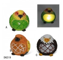 polyresin garden bird solar light decoration