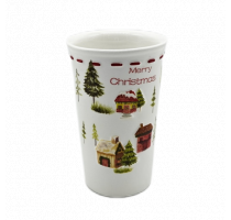 Ceramic house decal mug