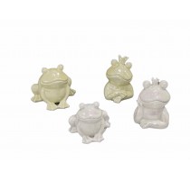 ceramic frog home decoration pearl finished