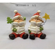 ceramic xmas girl decoration
