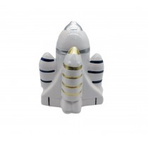 ceramic piggy bank rocket design