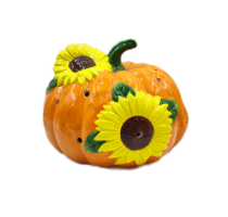 Ceramic harvest pumpkin LED light room