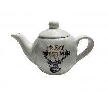 ceramic xmas tea pot