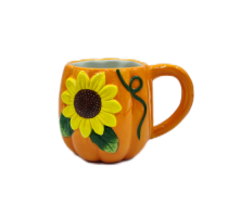 Ceramic harvest pumpkin cup