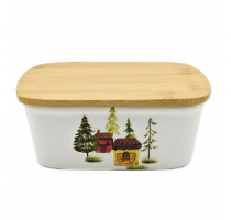 Ceramic house decal die butterdose