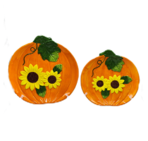 Ceramic harvest pumpkin plate