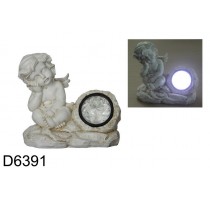polyresin garden angel solar light decoration