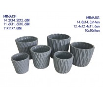 CERAMIC VASE OR POT GRAY COLOR