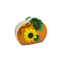 Ceramic harvest pumpkin paper towel rack