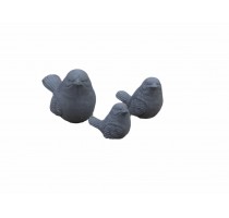 cement little bird candle holder
