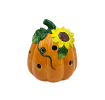 Ceramic harvest pumpkin LED light room