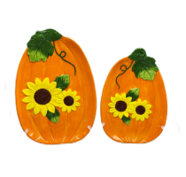 Ceramic harvest pumpkin plate